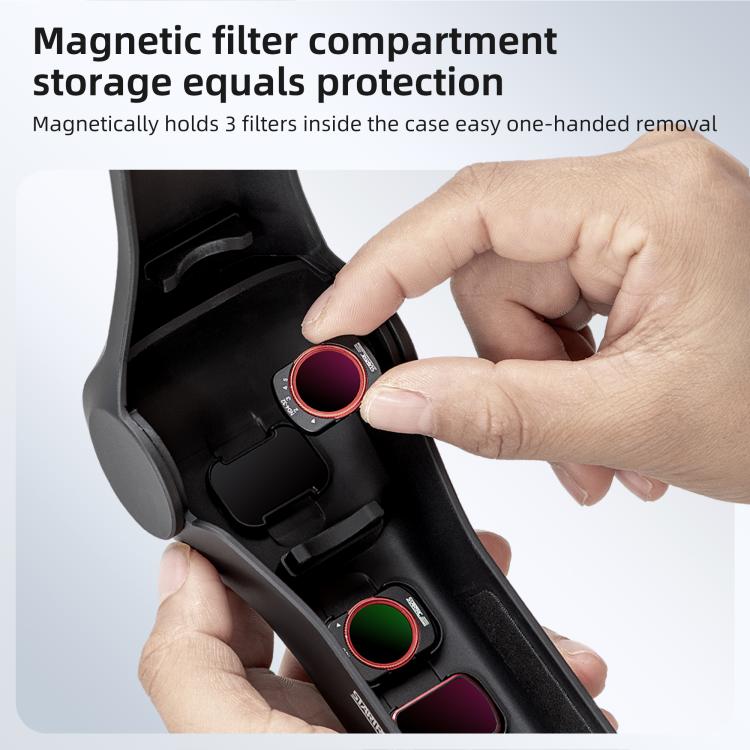Skyddande förvaringsbox med fliplock för DJI Osmo Pocket 4 - Svart / Kamerafodral för fickkamera