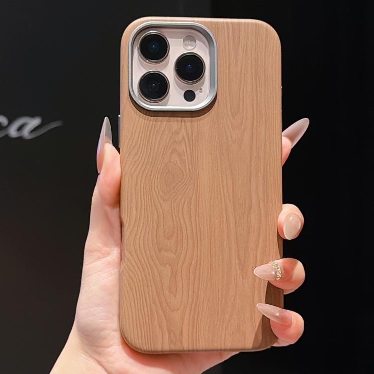 Magnetiskt mobilskal med trästruktur för iPhone 17 Pro Max - Brun