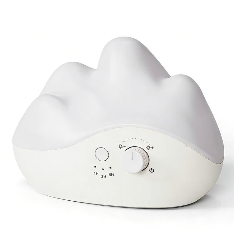 Molnformad aromadiffuser med nattlampa - Vit / Vattenfri aromadiffuser