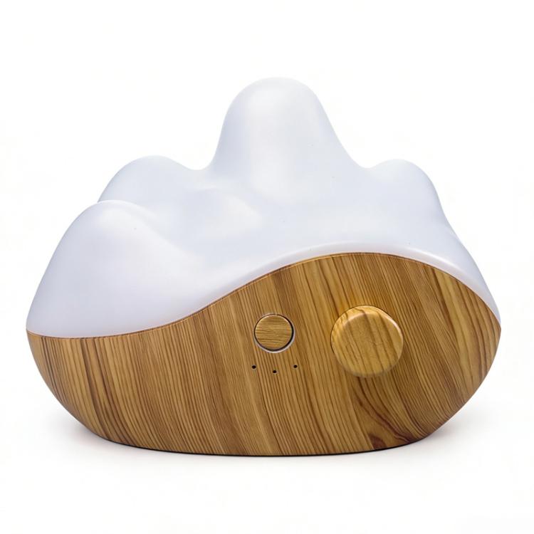 Molnformad aromadiffuser med nattlampa - Träfärgad / Vattenfri aromadiffuser