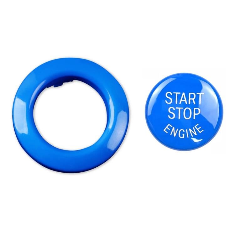 Startknappsskydd för BMW E90/E91/E92/E60, 2-pack - Blå / Dekorkåpa till one-key start