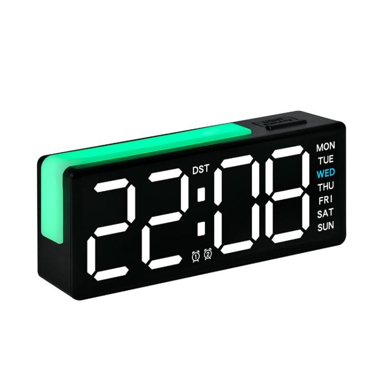 Digital väckarklocka med RGB nattlampa - Svart / Barnrumsklocka med nattbelysning
