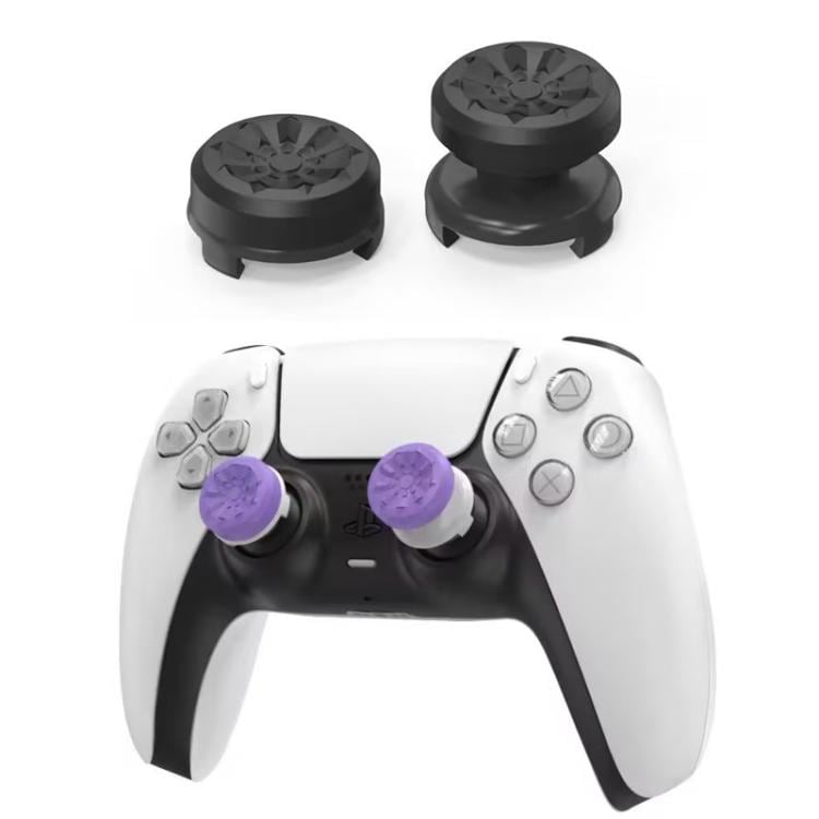 Joystickförlängare med grepp för PS4/PS5/Xbox 2-pack - Svart / Förhöjda analogspaksgrepp