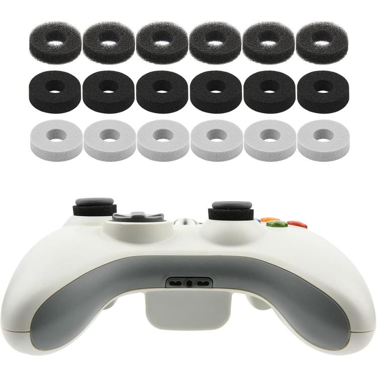 Dämpningsringar för Nintendo Switch Joy-Con 18st - Svart/grå / Joystickdämpare för Joy-Con