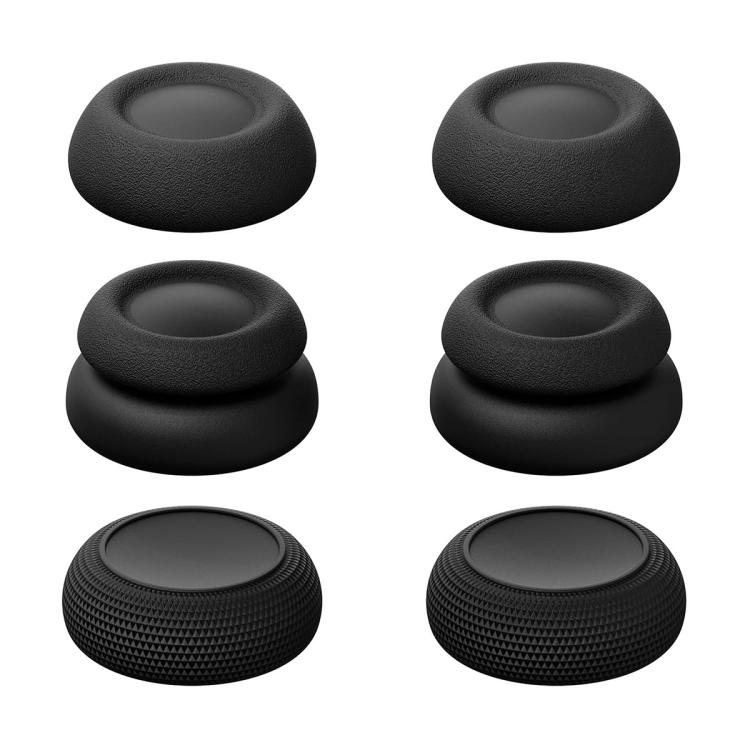Joystickgrepp för Switch Pro Controller 6-pack - Svart / Analogspaksskydd för spelkontroll