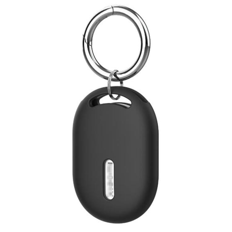 Silikonfodral med nyckelring för Xiaomi Tag Tracker - Svart / Skyddande trackerfodral