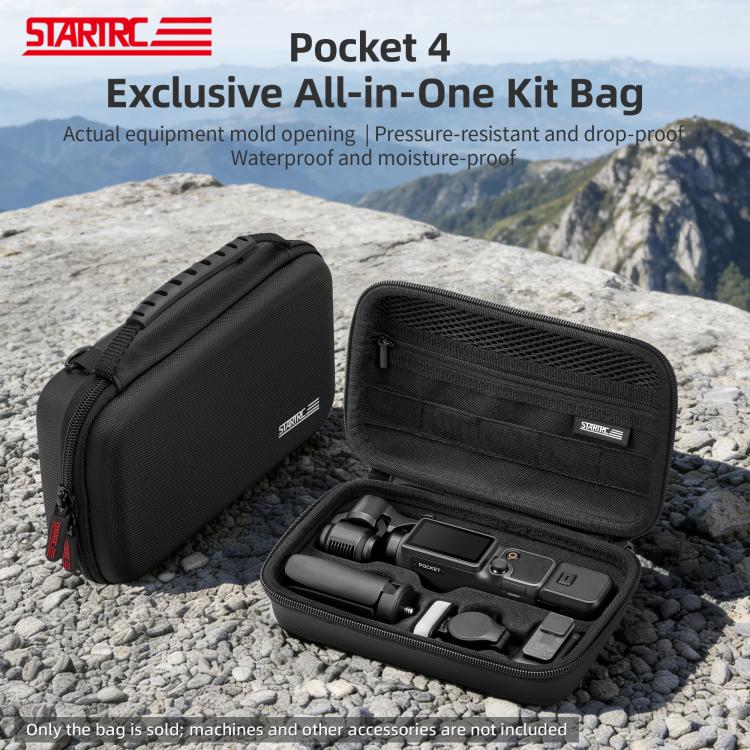 Förvaringsväska för DJI Osmo Pocket 4 - Svart / formskuren kameraväska för Creator Combo