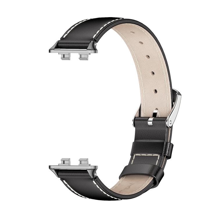 Lærarmbånd til Huawei Band 11/11 Pro – Svart / lærrem til aktivitetsarmbånd