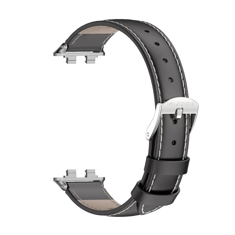 Lærarmbånd til Huawei Band 11/11 Pro – Svart / lærrem til aktivitetsarmbånd
