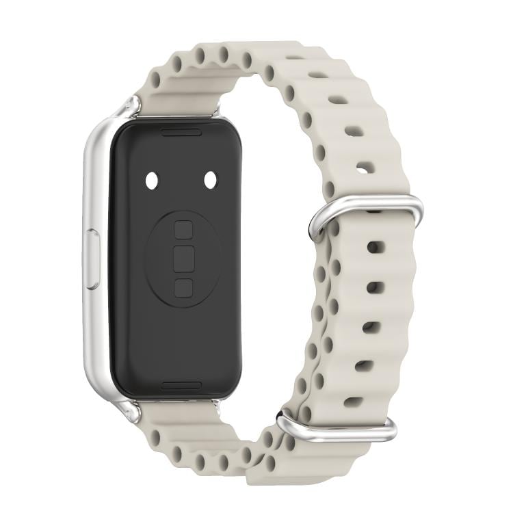 Silikonarmbånd til Huawei Band 11/11 Pro – Grå/sølv / Mykt armbånd i silikon