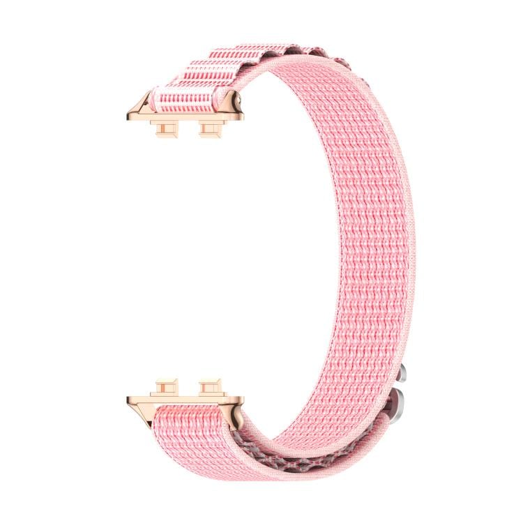 Flettet nylonarmbånd til Huawei Band 11/11 Pro – Rosa/rosagull / vevd nylonarmbånd
