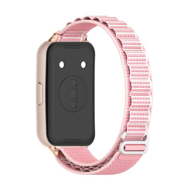 Flettet nylonarmbånd til Huawei Band 11/11 Pro – Rosa/rosagull / vevd nylonarmbånd