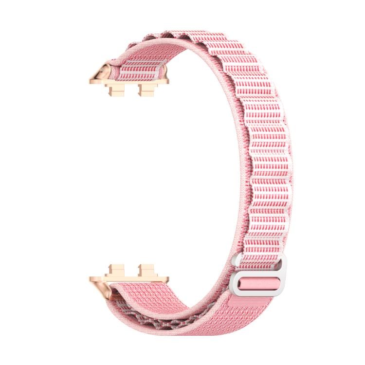 Flettet nylonarmbånd til Huawei Band 11/11 Pro – Rosa/rosagull / vevd nylonarmbånd