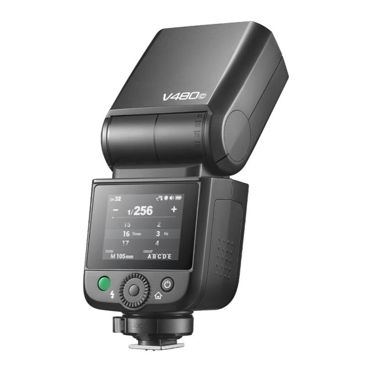 Godox TTL-blixt V480 för Canon / rund Li-ion-blixt för Canon / TTL speedlite med 2,4 GHz X-system