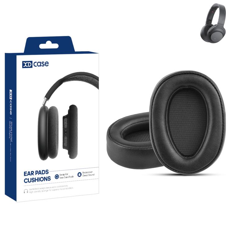 Öronkuddar i konstläder för Sony MDR-100ABN/WH-H900N - svart / ersättningskuddar
