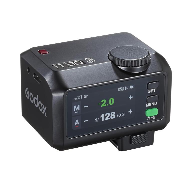 Godox iT30 Pro C TTL-blixt för Canon - svart / mini TTL-blixt för Canon med touchscreen