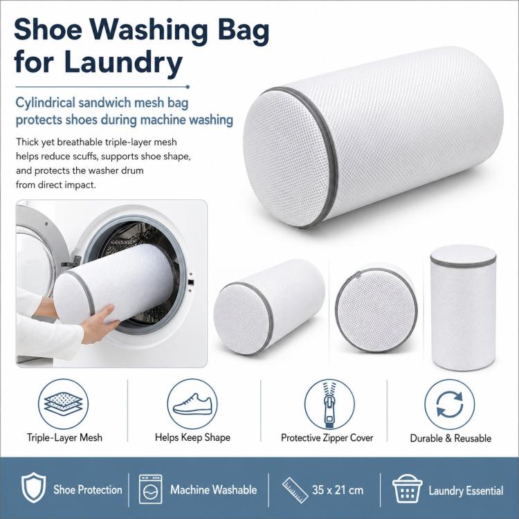 Skotvättpåse i meshnät 35x21 cm / tvättpåse för skor / skopåse för tvättmaskin