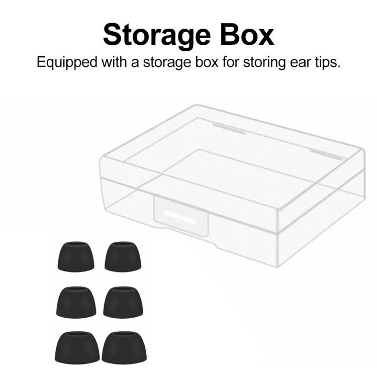 Öronproppar i silikon för Galaxy Buds Pro/R190 3 par S/M/L - Svart