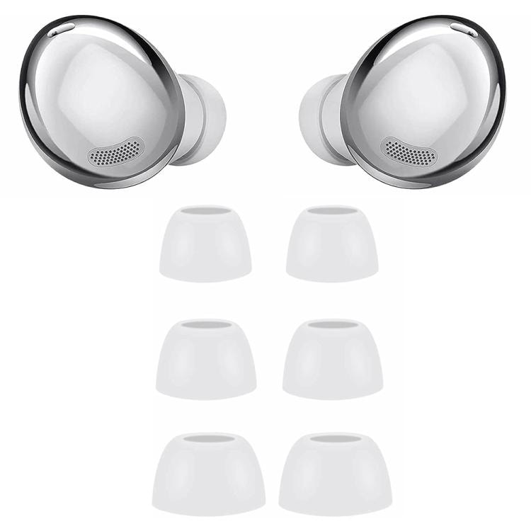 Öronproppar i silikon för Galaxy Buds Pro/R190 3 par S/M/L - Vit