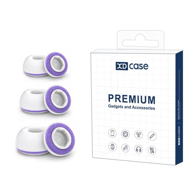 Öronproppar i skum för Galaxy Buds3 Pro/Buds4 Pro 3 par S/M/L - Vit/lila