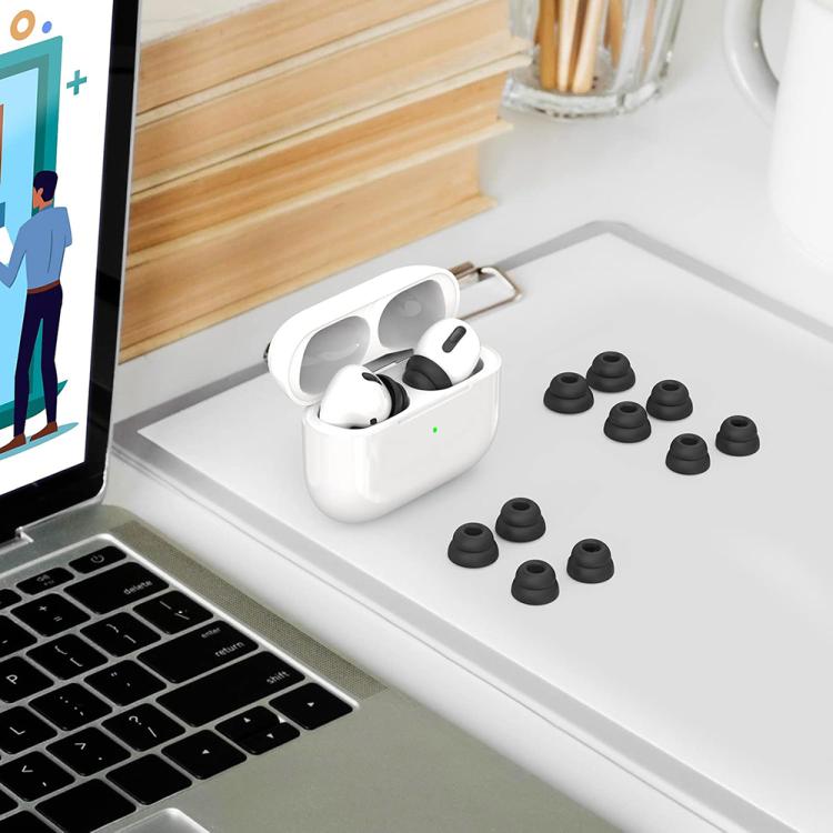 Bullerdämpande öronproppar för AirPods Pro 1/2 3 par S/M/L - Svart / ersättningsproppar