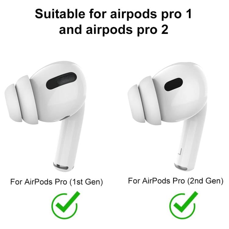 Bullerdämpande öronproppar för AirPods Pro 1/2 3 par S/M/L - Vit / ersättningsproppar