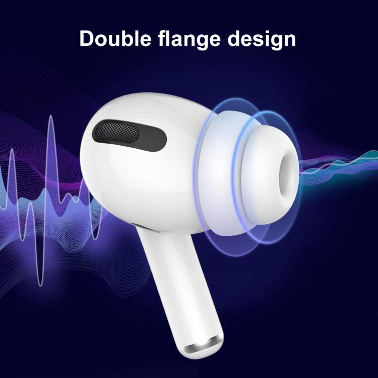 Bullerdämpande öronproppar för AirPods Pro 1/2 3 par S/M/L - Vit / ersättningsproppar