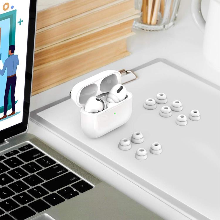 Bullerdämpande öronproppar för AirPods Pro 1/2 3 par S/M/L - Vit / ersättningsproppar