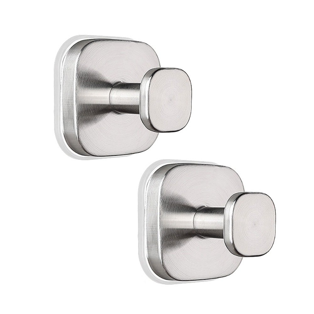 Väggkrok med sugpropp - Matt Silver / sugproppskrok för badrum / vakuumkrok utan borrning