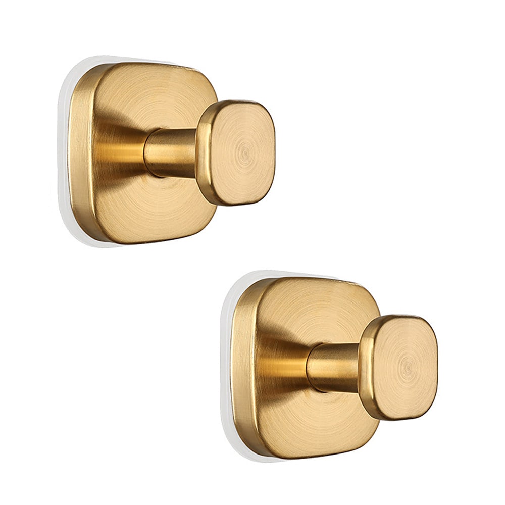 Väggkrok med sugpropp - Guld / sugproppskrok för badrum / vakuumkrok utan borrning