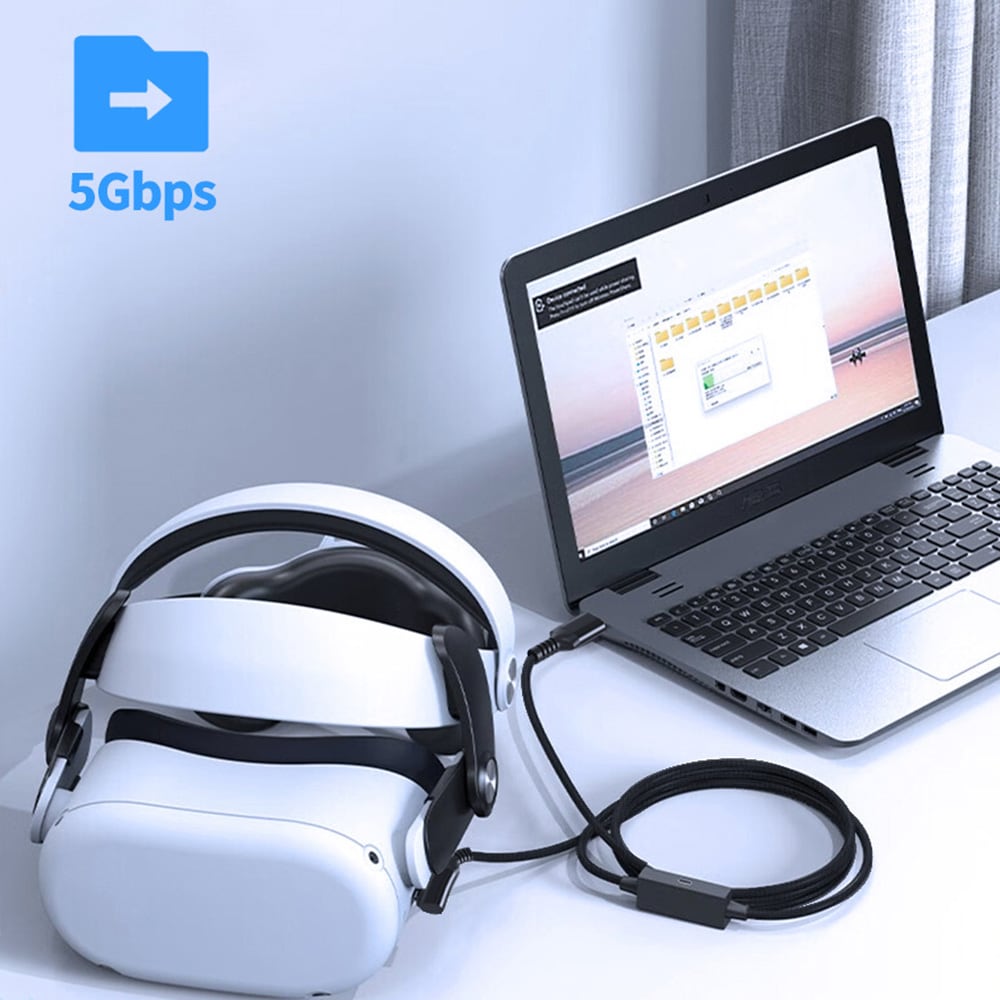Linkkabel USB-C till VR Quest 3 / Pico 4 / USB-C-linkkabel för VR-headset