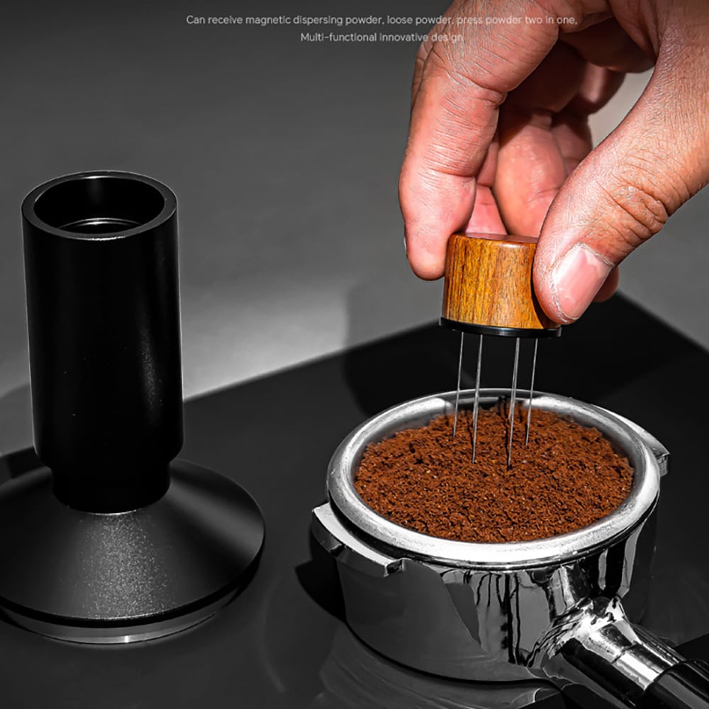 2-i-1-tamper 53 mm och WDT-verktyg / kaffetamper med nålverktyg / tamper för portafilter