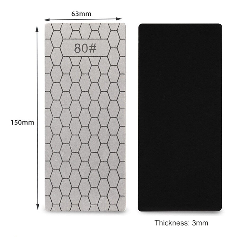 Diamantbrynstål 80# / diamantbrynsten 150 x 63 mm / slipsten med diamantyta