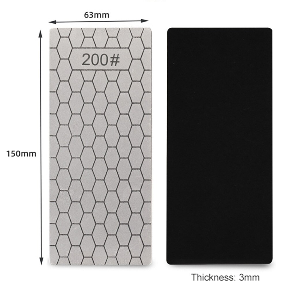 Diamantbrynstål 200# / diamantbrynsten 150 x 63 mm / slipsten med diamantyta