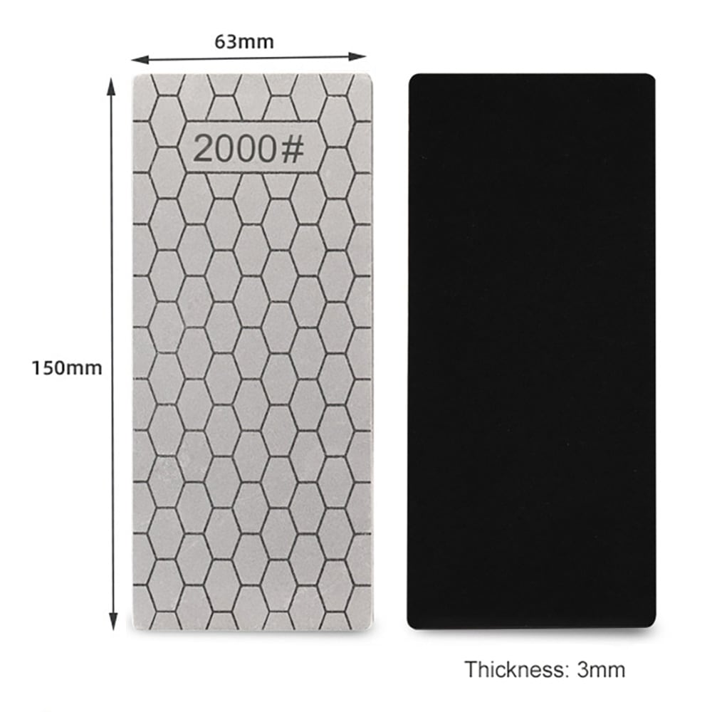 Diamantbrynstål 2000# / diamantbrynsten 150 x 63 mm / slipsten med diamantyta