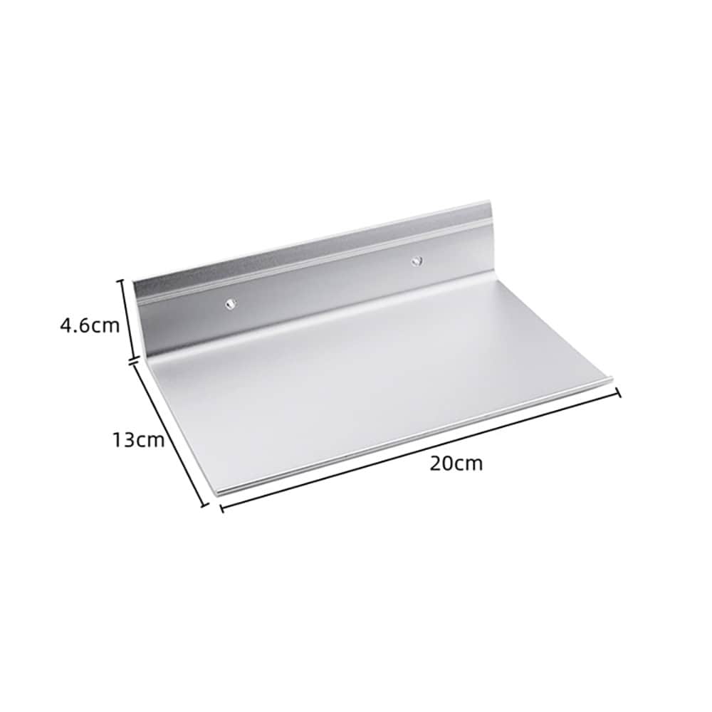 Badrumshylla i aluminiumlegering 20 x 13 cm / vägghylla för badrum / förvaringshylla