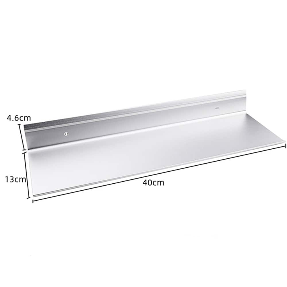Badrumshylla i aluminiumlegering 40 x 13 cm / vägghylla för badrum / förvaringshylla