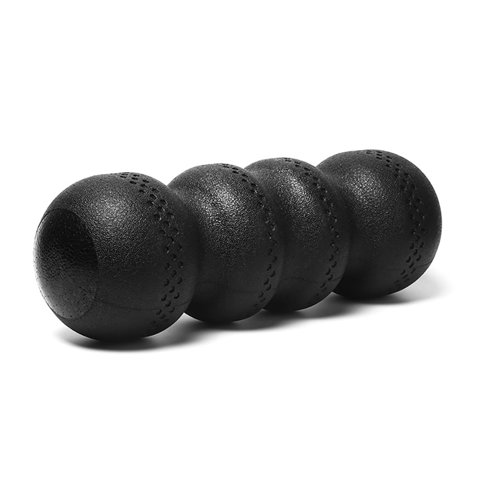 Yogarulle i EPP Ø15 x 45 cm / massagerulle för rygg / svart foam roller för ryggmassage / hårdhet 75°