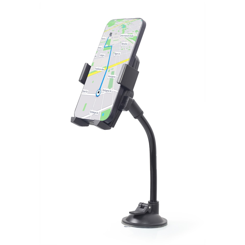 Mobilhållare för bil med sugpropp / flexibel bilhållare med böjbar arm / hållare för smartphone upp till 6 tum
