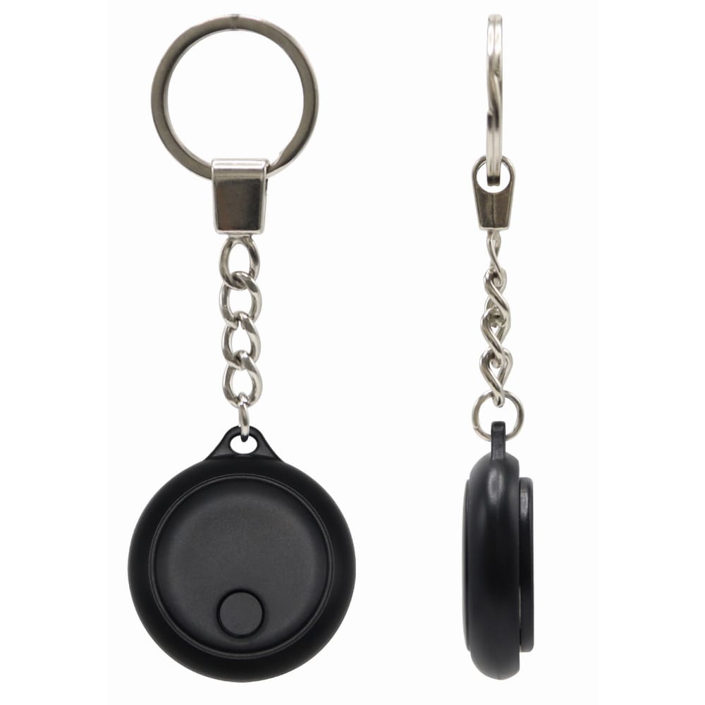 Smart tag tracker för Apple Hitta / Bluetooth-tracker med högtalare / svart spårningsbricka med nyckelring