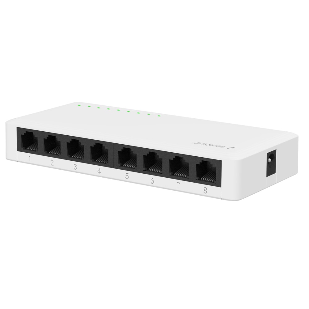 8-portars nätverksswitch 10/100/1000 Mbps / Gigabit switch med 8 portar