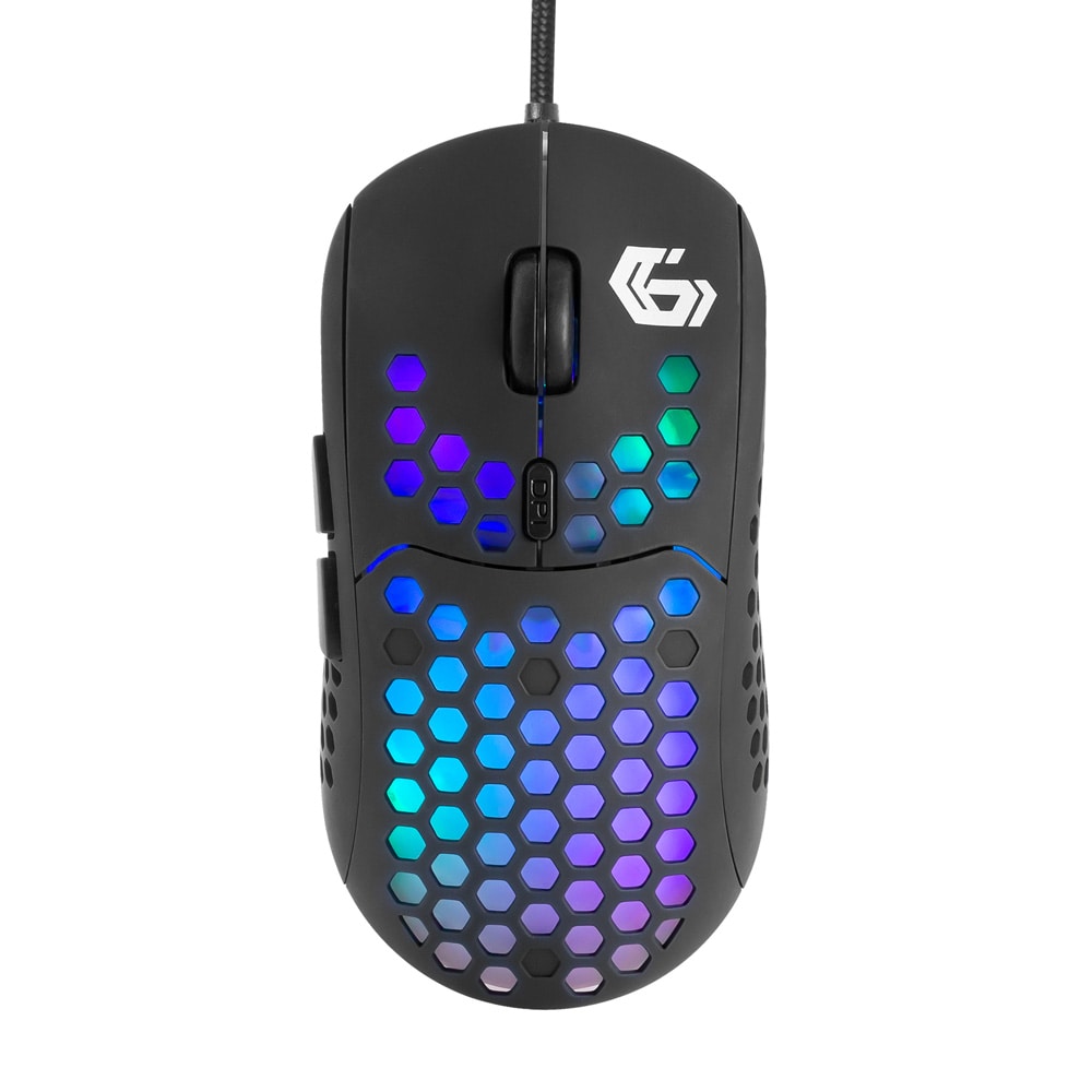 Gamingmus med RGB och 6 knappar / USB-gamingmus med RGB-belysning