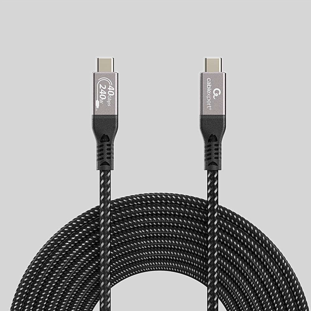 USB4 USB-C 240 W ladd- och datakabel 50 cm / USB4-kabel USB-C till USB-C
