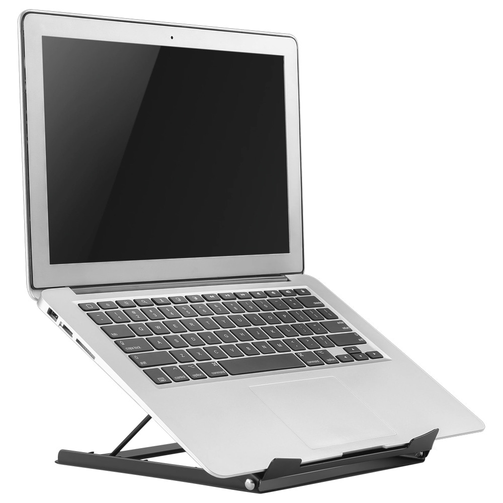 Deltaco OFFICE vikbart stativ till laptop/surfplatta / Surfplattehållare för skrivbord