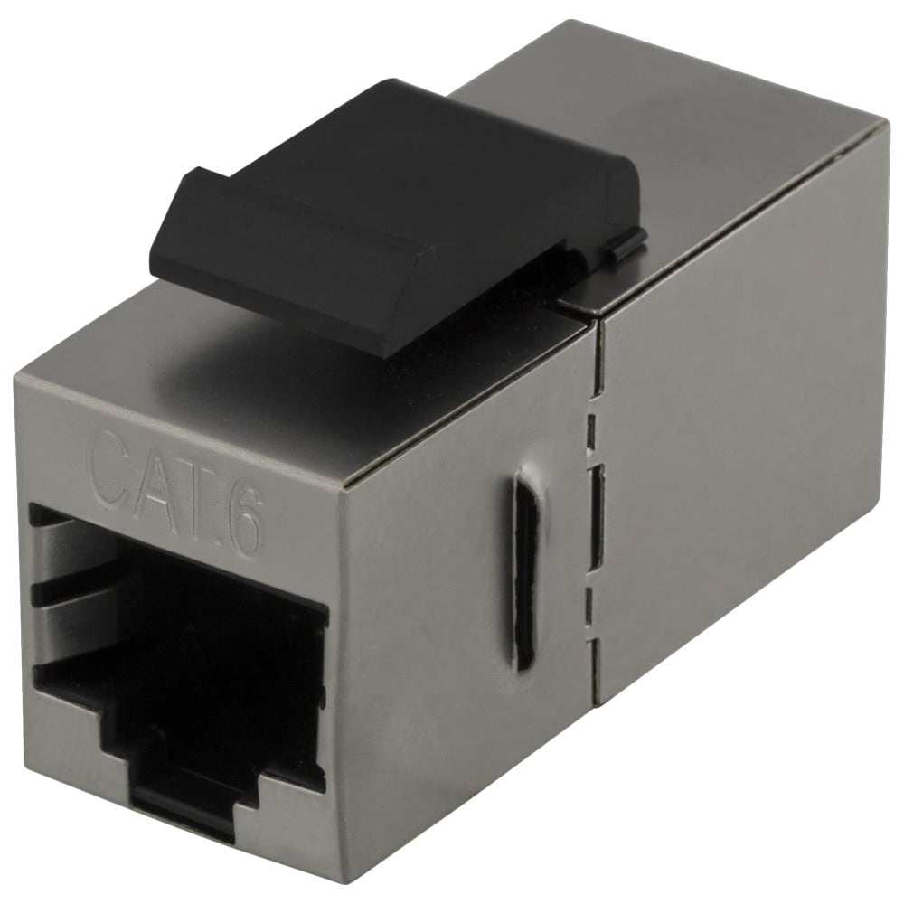 Deltaco Cat6 Keystone-skarv 2xRJ45 / Keystone-koppling Cat6 / RJ45-skarv