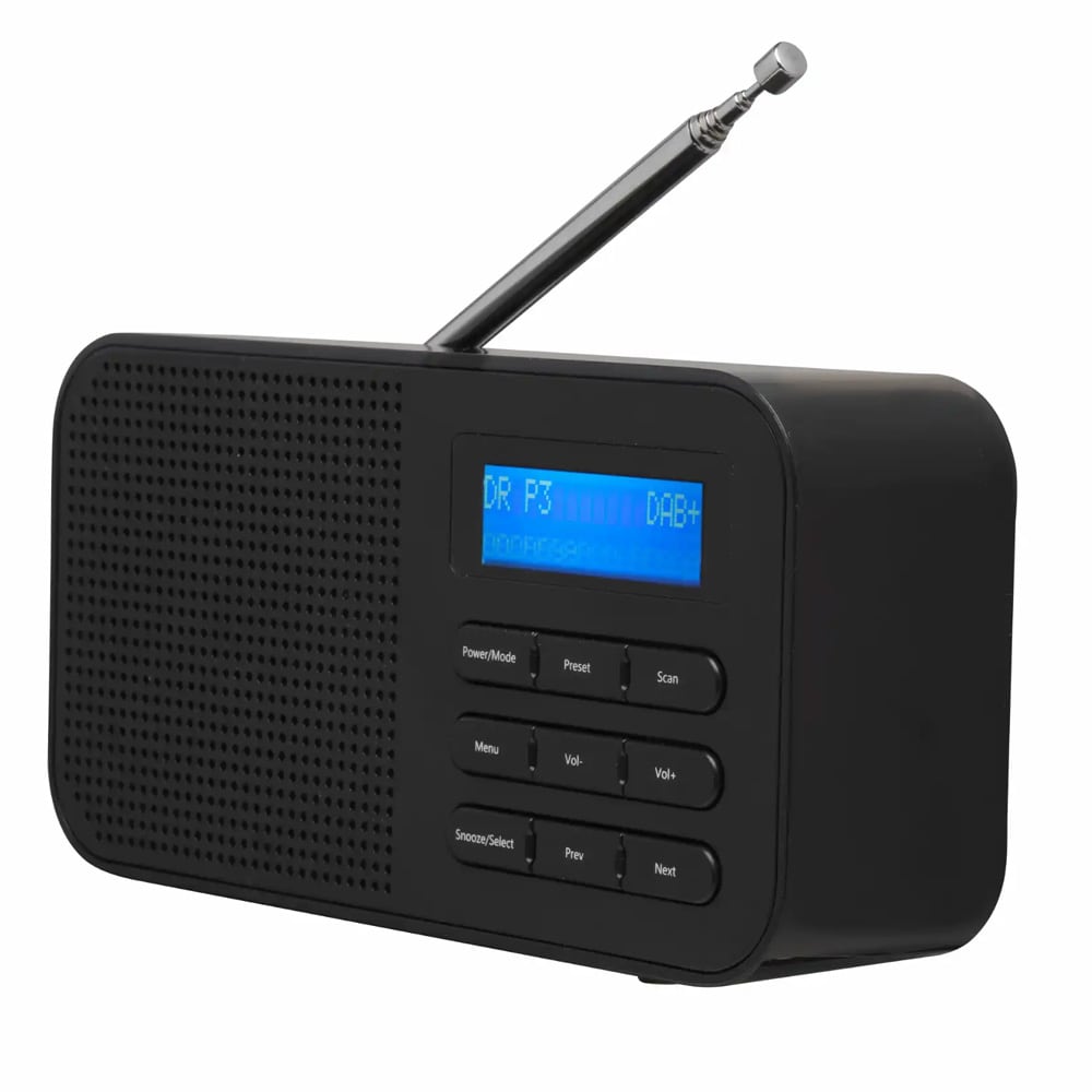 Denver DAB-42 DAB- och FM-radio - Svart / Digitalradio med FM / Bärbar DAB-radio