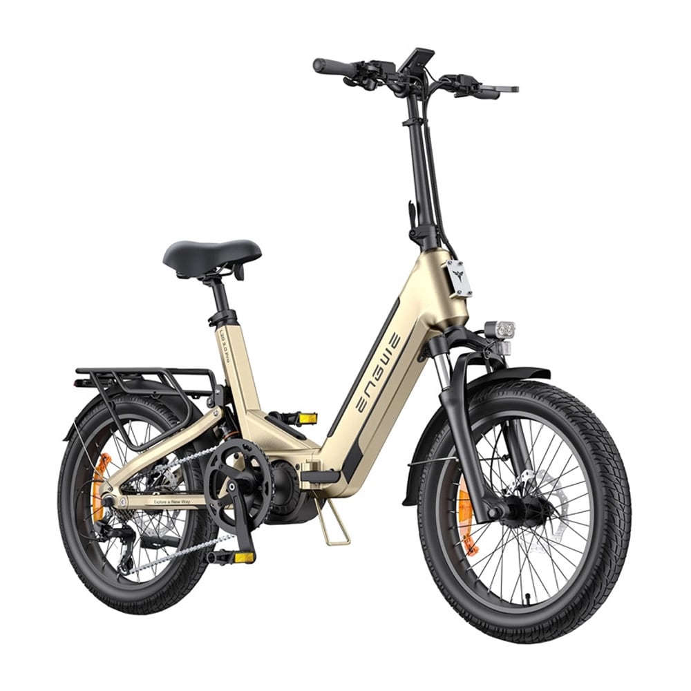 ENGWE L20 Pro 3.0 E-Bike / elcykel 20 tum guld / hopfällbar citybike / 250 W mittmotor / upp till 160 km räckvidd