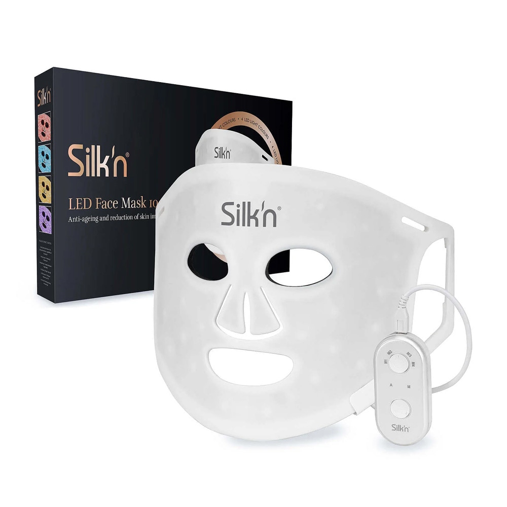 Silk'n Facial LED Mask 100 LEDs / LED-ansiktsmask med 4 ljuslägen / ansiktsmask för hudvård