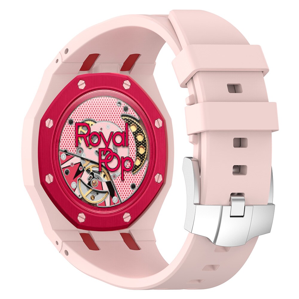 Silikonarmband och skyddskal till AP x Swatch Royal Pop Otto Rosso
