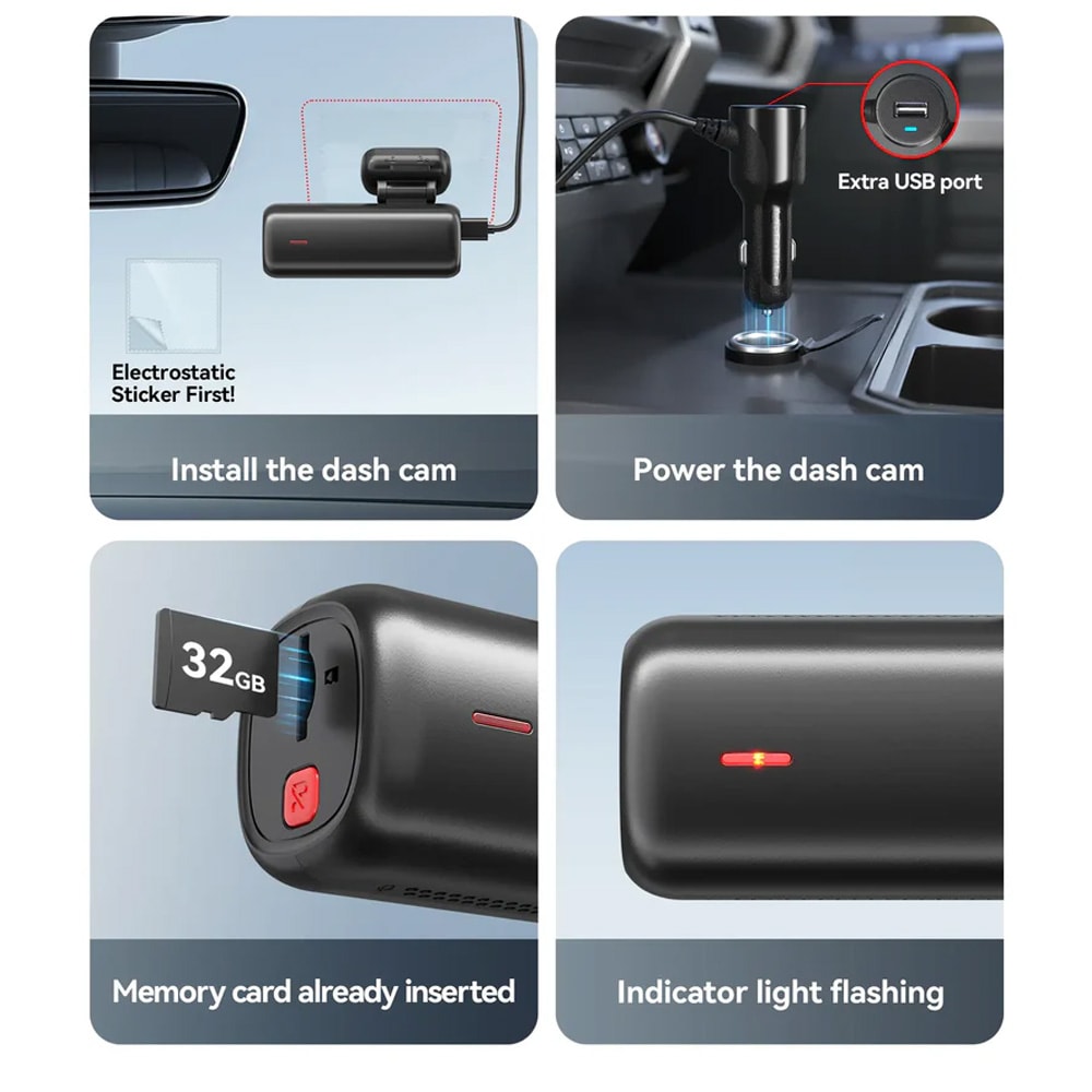 RedTiger F9 Lite dashcam / 4K-autokamera GPS:llä ja WiFillä / pysäköintivalvonta G-anturilla
